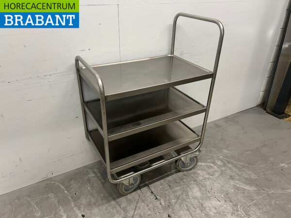 Chariot de service en acier inoxydable 3 étages 82,5 cm Restauration – Image 3