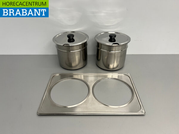Insert en acier inoxydable pour Bain Marie 2 x 6 litres Horeca