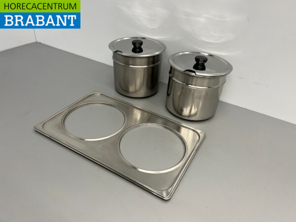 Insert en acier inoxydable pour Bain Marie 2 x 6 litres Horeca – Image 2