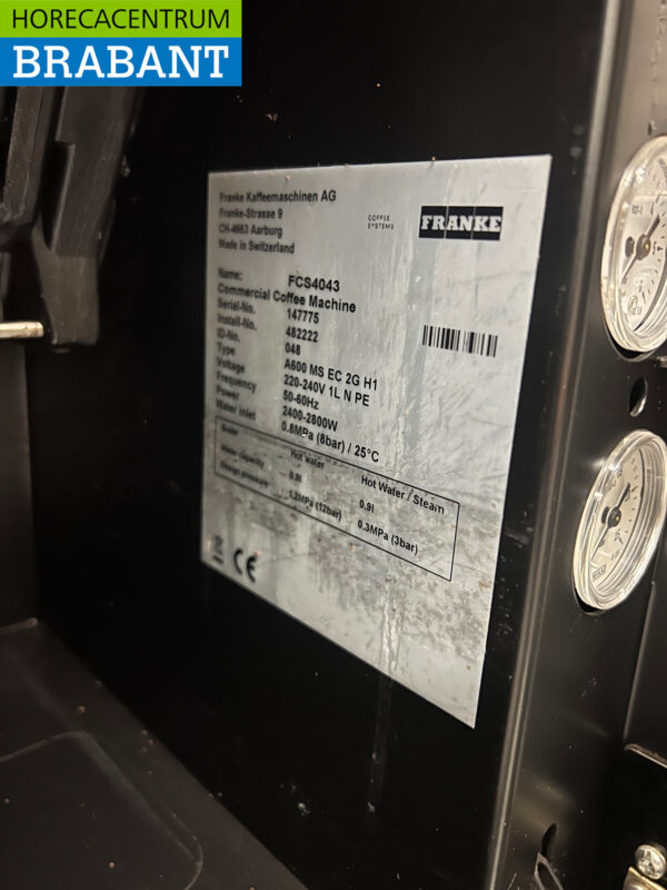 Acier inoxydable Franke A600 MS EC Machine à café entièrement automatique 230V Horeca – Image 5