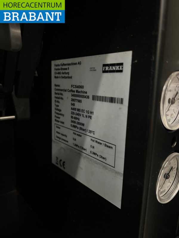Acier inoxydable Franke A400 MS EC Machine à café entièrement automatique 230V Horeca – Image 5