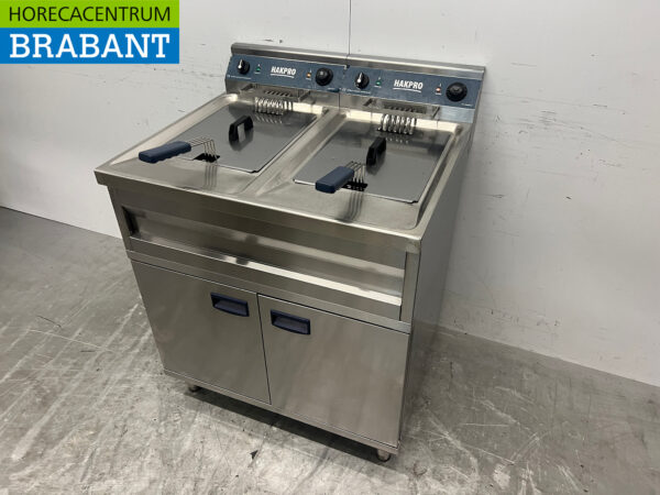 Friteuse double en acier inoxydable 2 x 12 litres 400V Horeca – Image 2