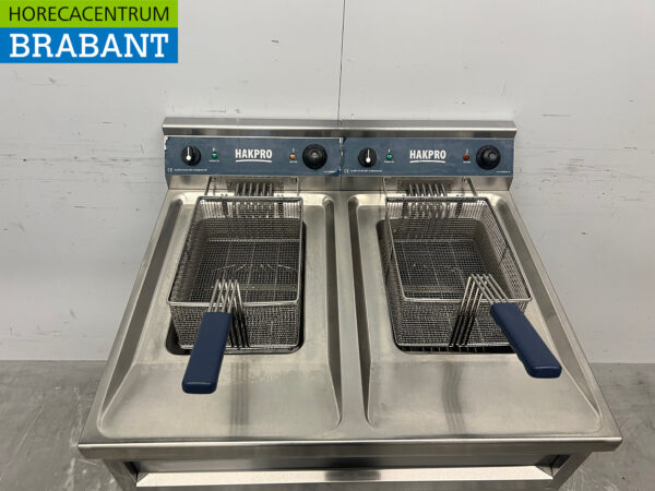 Friteuse double en acier inoxydable 2 x 12 litres 400V Horeca – Image 4