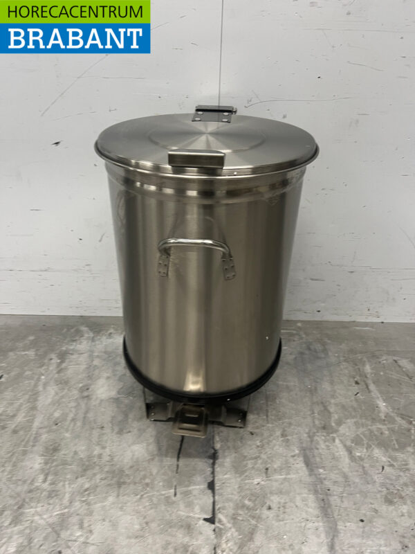 Poubelle en acier inoxydable avec commande au pied 50 litres Restauration