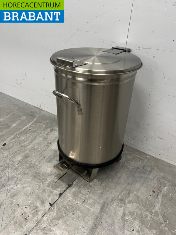 Poubelle en acier inoxydable avec commande au pied 50 litres Restauration – Image 2