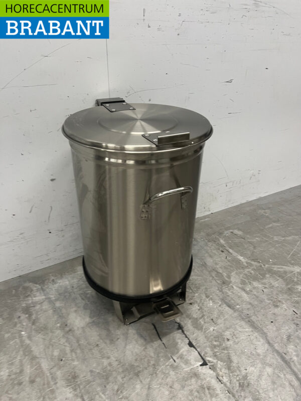 Poubelle en acier inoxydable avec commande au pied 50 litres Restauration – Image 3
