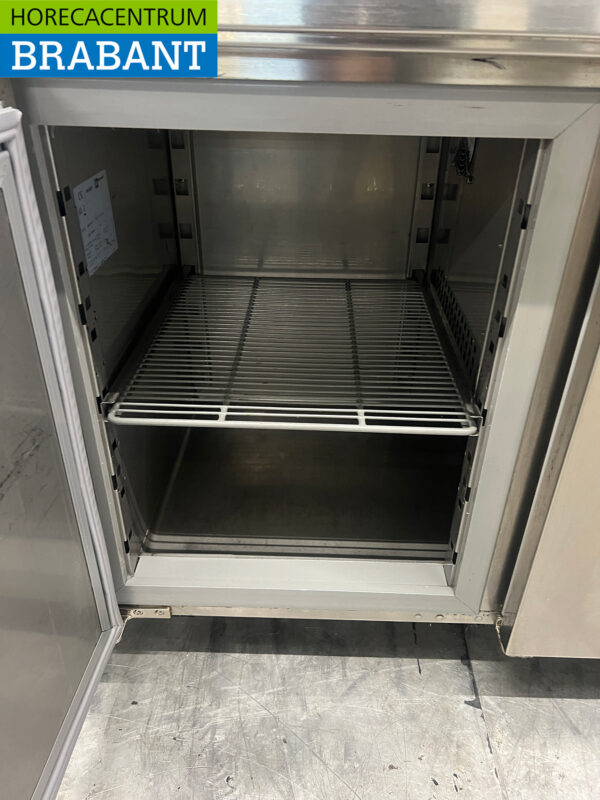 Comptoir réfrigéré Diamond en acier inoxydable 3 portes 202 cm 230V Horeca – Image 4