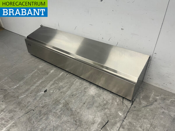 Porte-plateaux en acier inoxydable HCB GN avec couvercle 6 x 1/6 gastronorme GN 106 cm Horeca – Image 2