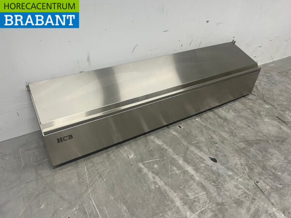 Porte-plateaux en acier inoxydable HCB GN avec couvercle 6 x 1/6 gastronorme GN 106 cm Horeca – Image 3