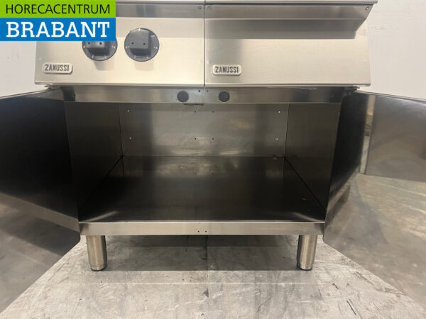 Réchaud électrique Zanussi 2 feux en acier inoxydable avec plan de travail 80 cm 400V Horeca – Image 4