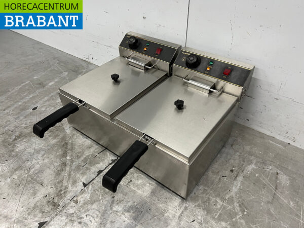 Friteuse double Combisteel en acier inoxydable 2 x 10 litres 2 x 230V Horeca – Image 2
