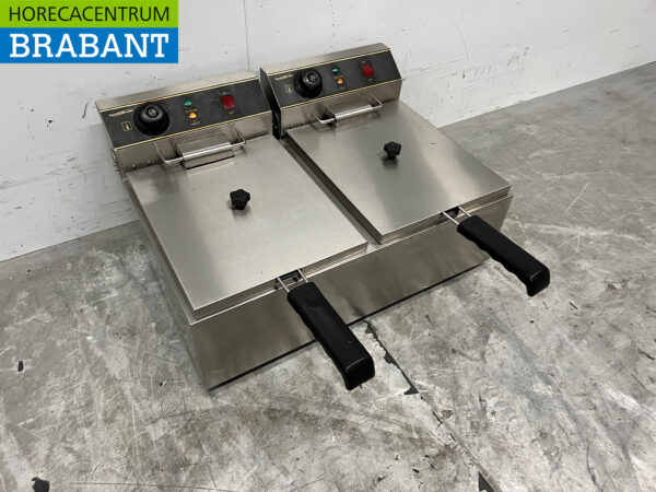 Friteuse double Combisteel en acier inoxydable 2 x 10 litres 2 x 230V Horeca – Image 3
