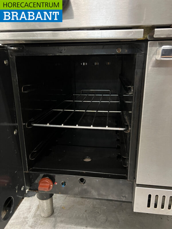 Cuisinière Zanussi en acier inoxydable à 6 feux avec four et armoire chauffante GAS Horeca – Image 6