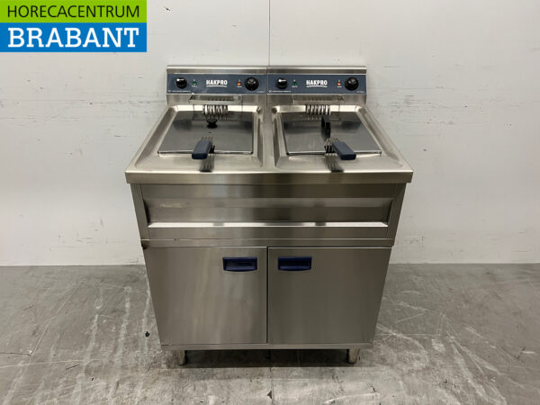 Friteuse double en acier inoxydable 2 x 12 litres 400V Horeca