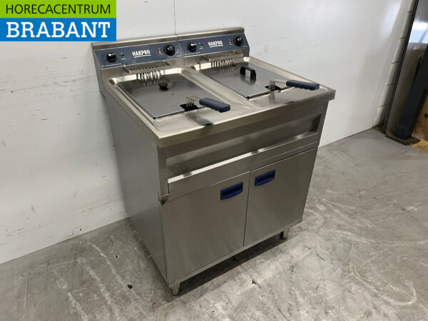 Friteuse double en acier inoxydable 2 x 12 litres 400V Horeca – Image 3