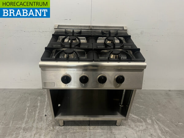 Cuisinière 4 feux Combisteel en acier inoxydable 80 cm GAS Horeca