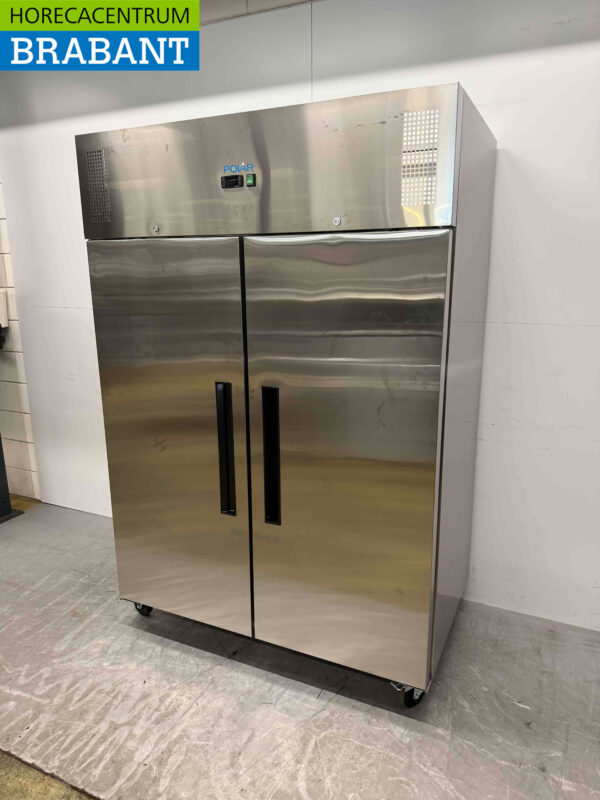 Acier inoxydable Polar G595 Double porte 2 portes Congélateur Congélateur 1200 litres 230V Horeca – Image 2