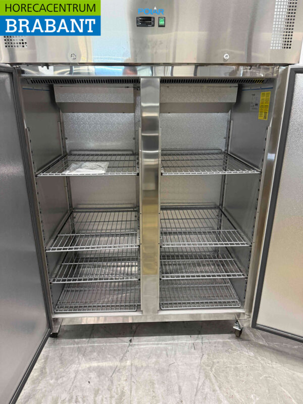 Acier inoxydable Polar G595 Double porte 2 portes Congélateur Congélateur 1200 litres 230V Horeca – Image 4