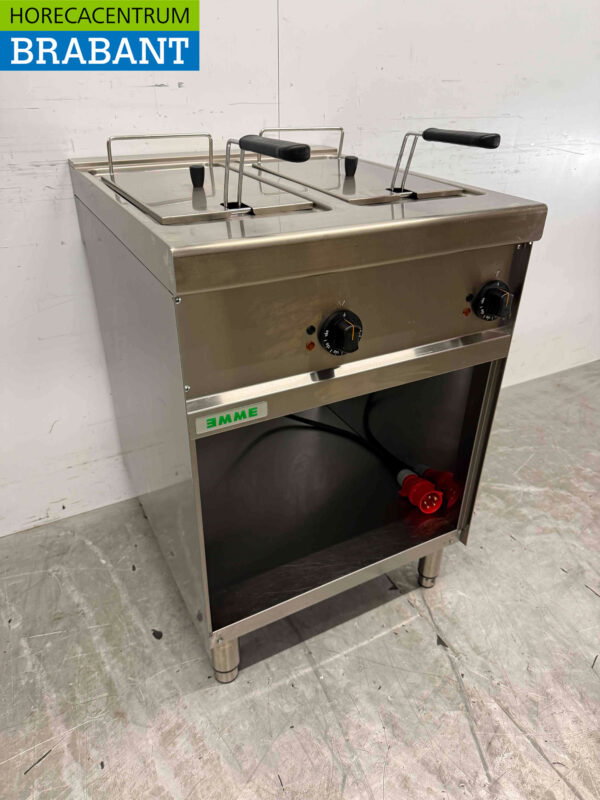 Friteuse double Giga en acier inoxydable 2 x 8 litres 400V Horeca – Image 3
