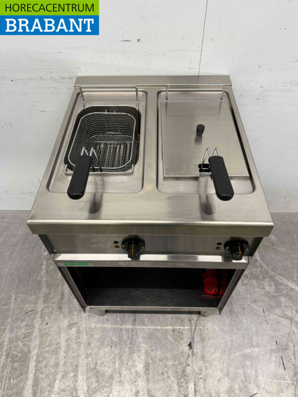 Friteuse double Giga en acier inoxydable 2 x 8 litres 400V Horeca – Image 4