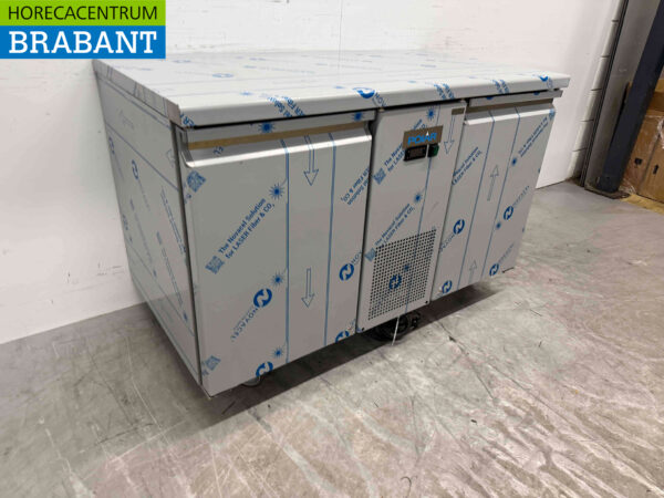 Acier inoxydable Polar UA070 Efficacité énergétique Comptoir réfrigéré 2 portes 130 cm 230V Horeca – Image 3