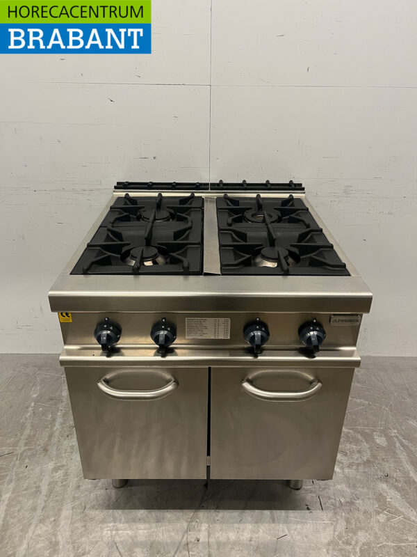 Cuisinière à gaz 4 feux RVS Alpeninox GAS Horeca
