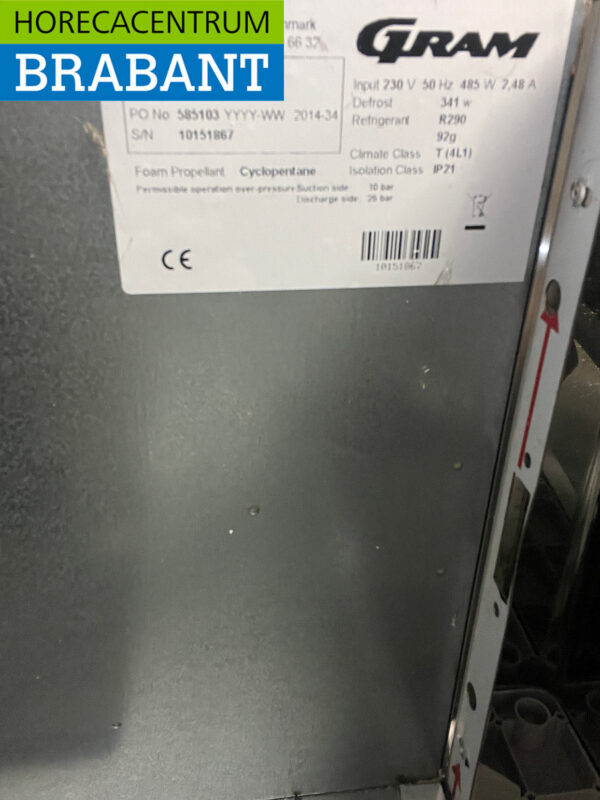 Congélateur Gram en acier inoxydable 583 litres 230V Horeca – Image 5