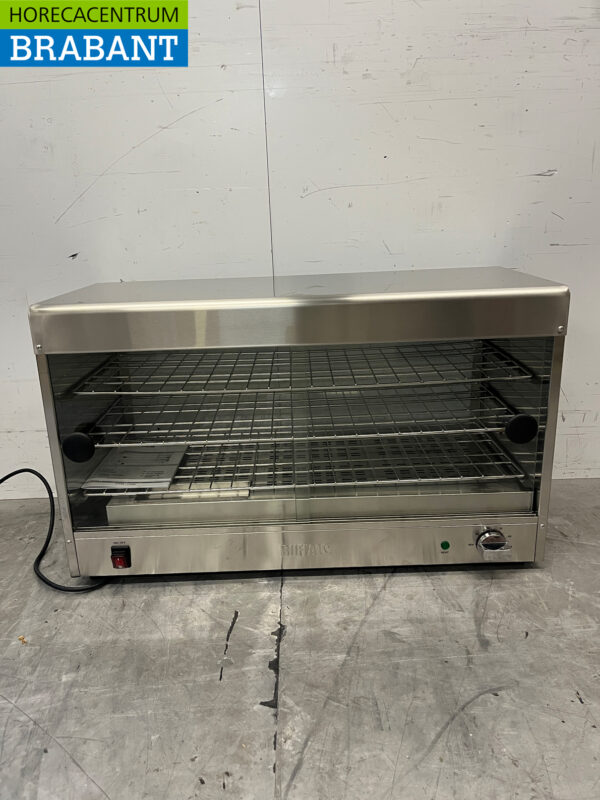 Buffalo CJ559 en acier inoxydable Vitrine chaude pour 60 gâteaux 230V Horeca