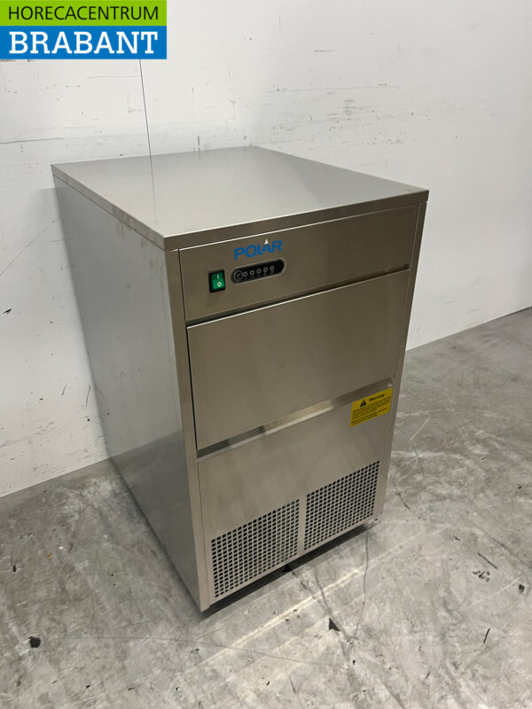 Machine à glaçons Polar GL192 en acier inoxydable avec trémie de 10 kg Production de 50 kg par jour 230V Horeca – Image 3