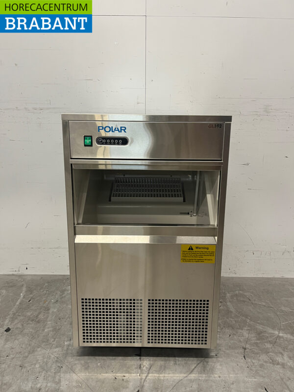 Machine à glaçons Polar GL192 en acier inoxydable avec trémie de 10 kg Production de 50 kg par jour 230V Horeca – Image 4