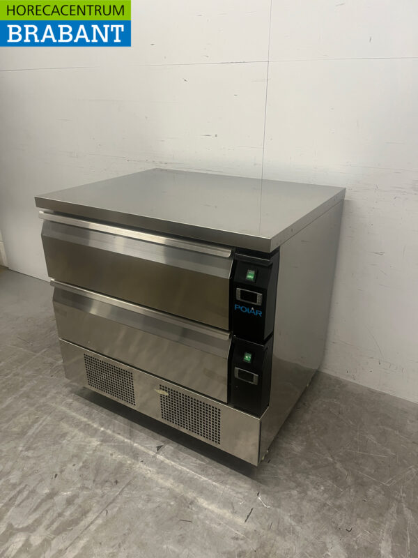Polar DA996 réfrigérateur/congélateur en acier inoxydable avec 2 tiroirs Par tiroir 2 x 1/1 gastronorme 230V Horeca – Image 2