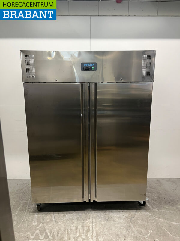 Acier inoxydable Polar U635 Double porte 2 portes Congélateur Congélateur 1300 litres 230V Horeca