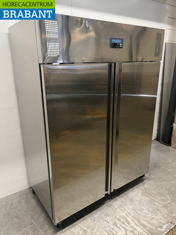 Acier inoxydable Polar U635 Double porte 2 portes Congélateur Congélateur 1300 litres 230V Horeca – Image 3