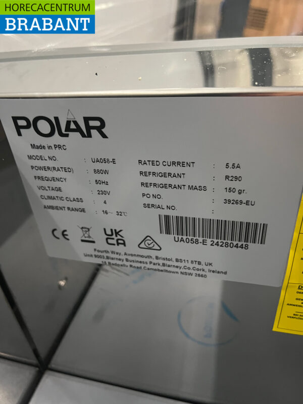 Polar UA058 Scoop vitrine à glace 6 plateaux 230V Horeca – Image 8