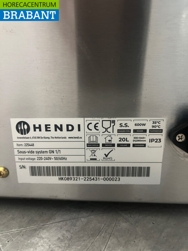 Sous vide en acier inoxydable 1/1 GN 230V Horeca – Image 5