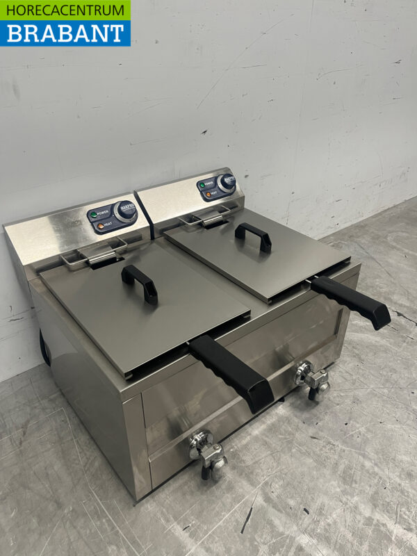 Friteuse double Hakvoort en acier inoxydable 2 x 8 litres 2 x 230V Horeca – Image 3