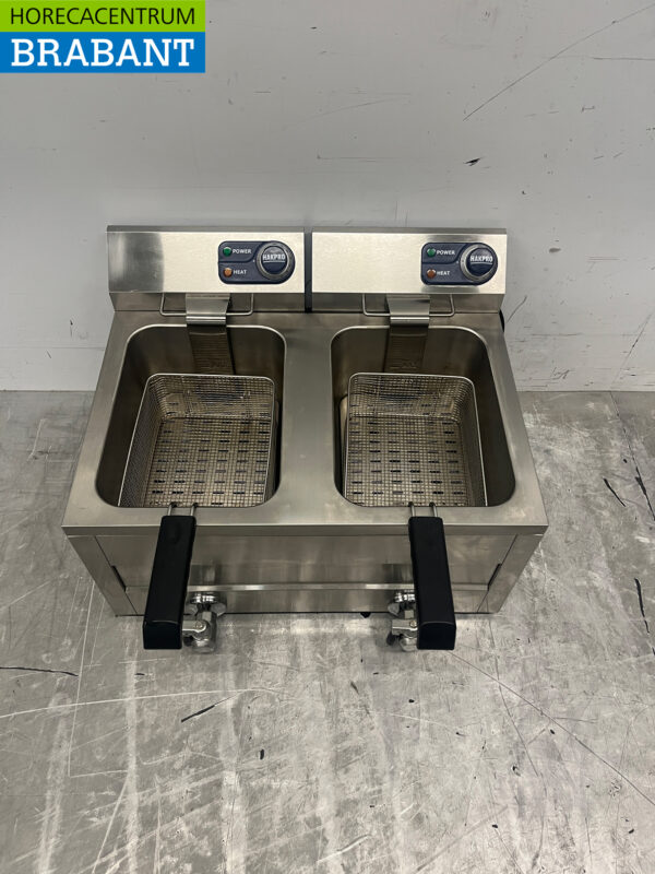 Friteuse double Hakvoort en acier inoxydable 2 x 8 litres 2 x 230V Horeca – Image 4