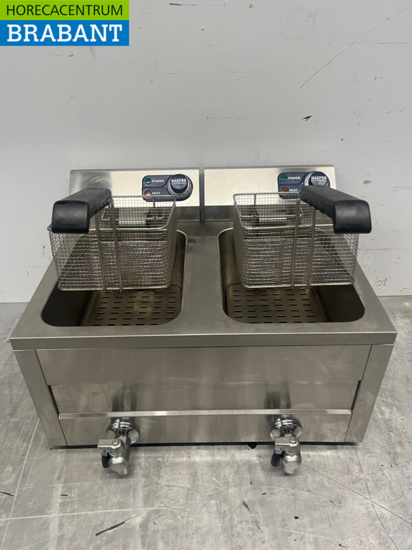Friteuse double Hakvoort en acier inoxydable 2 x 8 litres 2 x 230V Horeca – Image 5