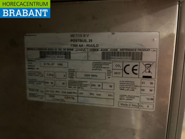 Réfrigérateur Metos en acier inoxydable 700 litres 230V Horeca – Image 5
