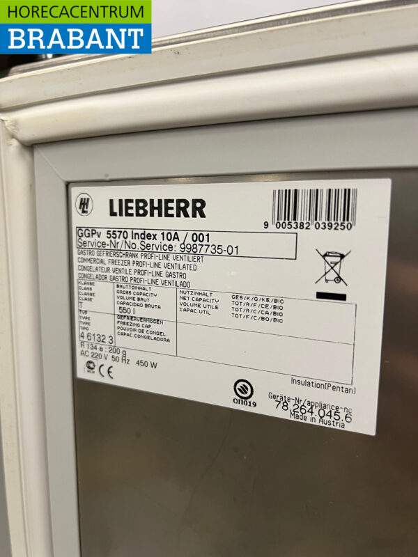 Réfrigérateur mobile Liebherr en acier inoxydable 550 litres 230V Horeca – Image 5