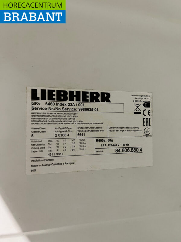 Réfrigérateur Liebherr en acier inoxydable 664 litres 230V Horeca – Image 5