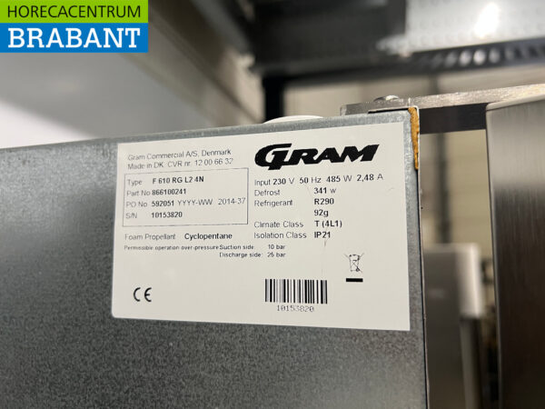 Congélateur Gram en acier inoxydable 583 litres 230V Horeca – Image 5