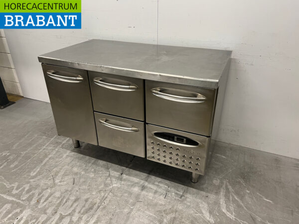 Mercatus en acier inoxydable Etabli réfrigéré 1 porte 3 tiroirs 132 cm 230V Horeca – Image 2