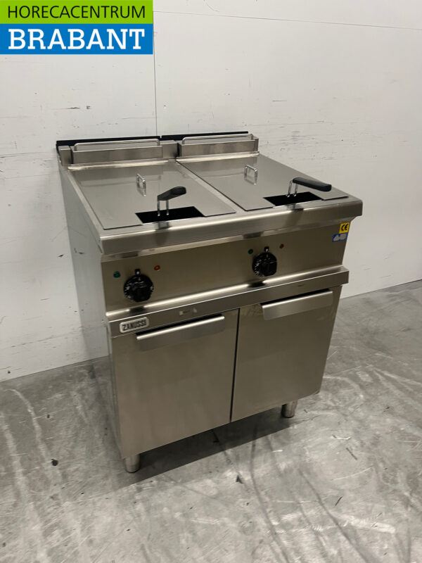 Friteuse double Zanussi en acier inoxydable 2 x 12 litres 400V Restauration – Image 3