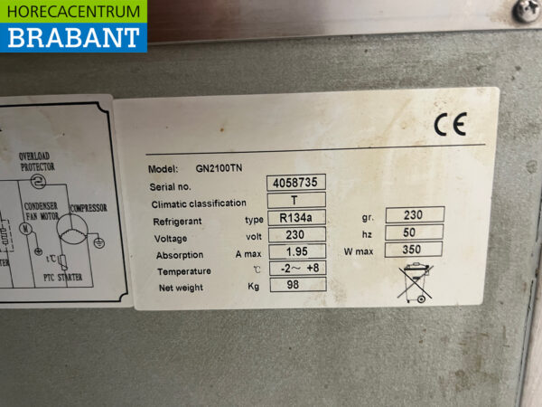 Établi réfrigéré Maxxfrost en acier inoxydable 2 portes 138 cm 230V Horeca – Image 5