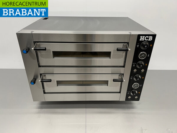 Four à pizza HCB en acier inoxydable 2 x 4 pizzas 34 cm de diamètre 400V Horeca