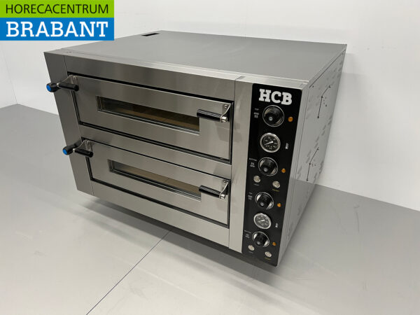 Four à pizza HCB en acier inoxydable 2 x 4 pizzas 34 cm de diamètre 400V Horeca – Image 2