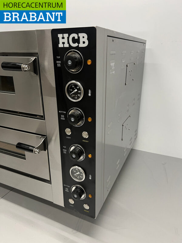 Four à pizza HCB en acier inoxydable 2 x 4 pizzas 34 cm de diamètre 400V Horeca – Image 4