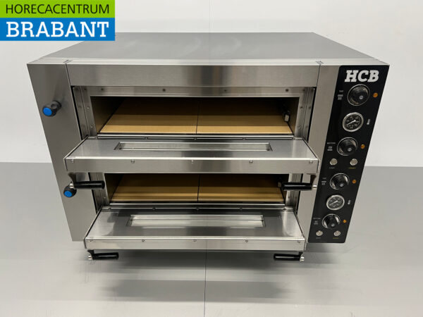 Four à pizza HCB en acier inoxydable 2 x 4 pizzas 34 cm de diamètre 400V Horeca – Image 5