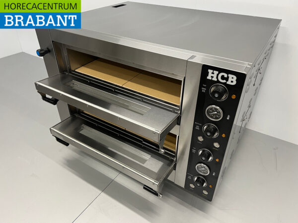 Four à pizza HCB en acier inoxydable 2 x 4 pizzas 34 cm de diamètre 400V Horeca – Image 6